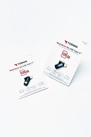 Torima Siyah 128GB Çift Sürücülü USB-TYPE-C OTG