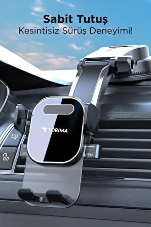 Torima JX-048 Siyah Araç İçi Vantuzlu 360 Derece Telefon Tutucu