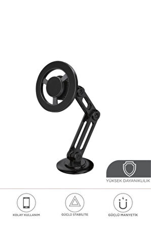 052 Metal Manyetik Telefon Tutucu – Güçlü Mıknatıslı, 360° Hareketli