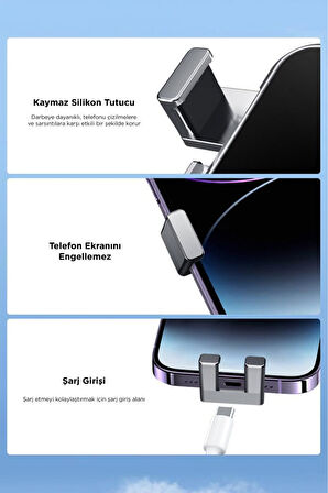 JX-053 Siyah Araç İçi Vantuzlu 360 Derece Telefon Tutucu