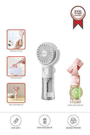 Torima F-13 Beyaz Şarjlı Mini Masa Fan Vantilatör