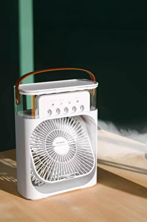 Toria F-17 Beyaz Mini Kablolu Masaüstü Hava Nemlendirici Fan Vantilatör
