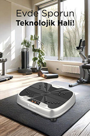 Torima VEP-1000 Siyah Titreşimli Egzersiz Kondisyon Aleti LED Ekran Kumandalı 200W Taşıma Kapasiteli