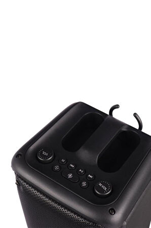 Torima KTS-1973 Siyah Mikrofonlu RGB Ledli Taşınabilir Bluetooth Hoparlör Parti Speaker