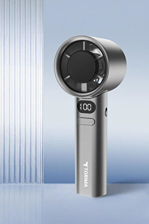 Torima F-21 Gümüş Dijital Ekranlı 120 Hız Ayarlı Taşınabilir Mini Fan