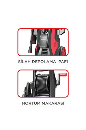 Torima HPC-01 Sarı Yüksek Basınçlı Oto, Halı, Bahçe Temizleme ve Yıkama Makinesi – 2000W, 150 Bar
