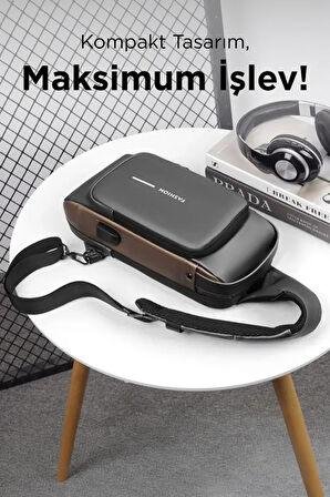 Torima 88039 Siyah Şifreli ve USB Şarjlı Günlük Omuz Çantası