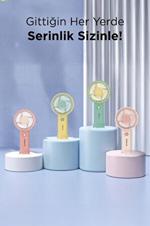 Torima F-27 Turuncu Taşınabilir Şarj Edilebilir Mini El Fanı Ve Masa Fanı Soğutucu Pervane