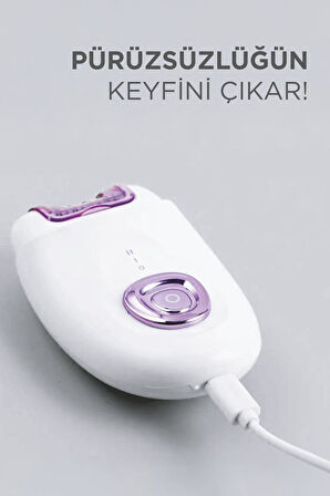Torima TEP-01 Beyaz 2in1 Şarjlı Tüm Vücut Epilatör