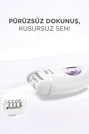 Torima TEP-01 Beyaz 2in1 Şarjlı Tüm Vücut Epilatör