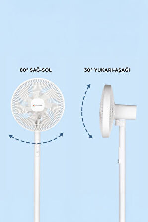 Torima SF-01 Siyah Ayarlanabilir Ayaklı 14'' İnc 45W 3 Kademeli 7 Pervaneli Vantilatör Fan