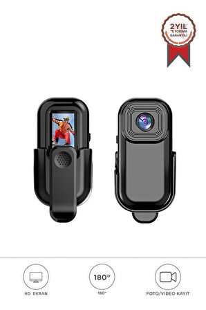 Torima CMR-27 Siyah 1080P HD Kayıt, 140° Geniş Açı, Klips Tasarımlı Giyilebilir Aksiyon Kamerası 
