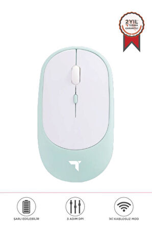 Torima TM-16 Mavi Kablosuz Çift Modlu Sessiz Mouse Fare