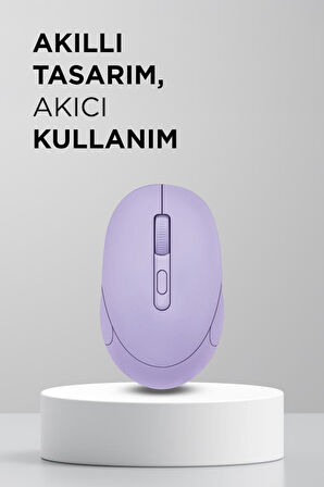 Torima TM-17 Mor Çift Modlu Sessiz Kablosuz Mouse Fare