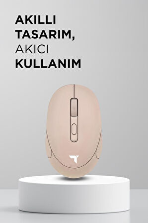 Torima TM-17 Haki Çift Modlu Sessiz Kablosuz Mouse Fare