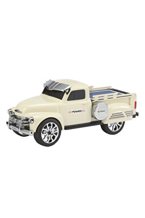 Torima D54 Bej Pickup Araba Bluetooth Hoparlör Güneş Enerjili Speaker