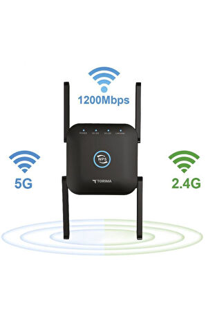 Torima AC24 Siyah Wifi Pro Sinyal Yakınlaştırıcı Router