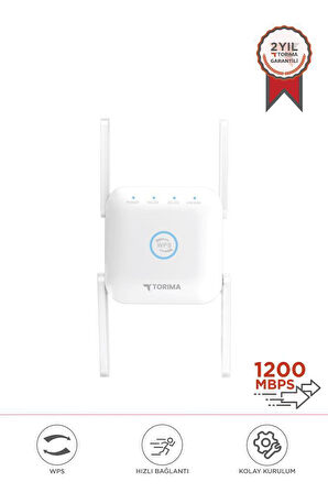 Torima AC24 Beyaz Wifi Pro Sinyal Yakınlaştırıcı Router