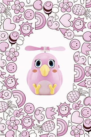 Torima F-31 Pembe El Tipi Mini Fan Vantilatör Sevimli Kuş Figürlü Taşınabilir Mini Fan