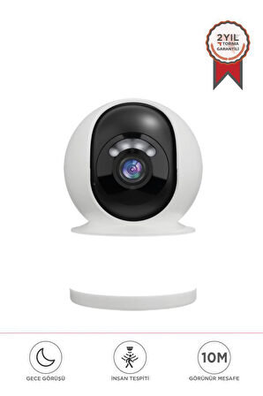Torima CMR-31 Beyaz Full Hd Led Aydınlatmalı Wifi Smart Ip Güvenlik Kamerası