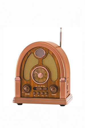 Torima D-58 Ahşap Nostalji Radyo Kablosuz Bluetooth Hoparlör