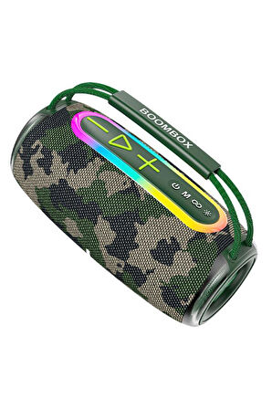 Torima BOOMBOX680 Yeşil Kamuflaj IPX6 Kablosuz 30W Bluetooth Hoparlör Speaker