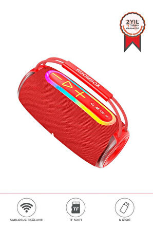 Torima BOOMBOX680 Kırmızı IPX6 Kablosuz 30W Bluetooth Hoparlör Speaker