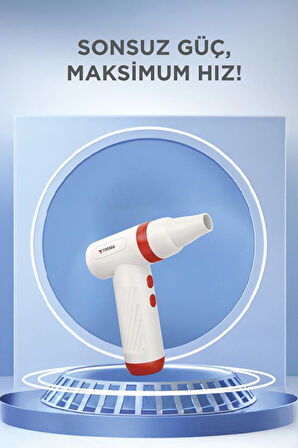 Torima TTB-01 Kırmızı Yüksek Hızlı Turbo 85 000 pm -1100 mAh - 40 W Hava Üfleme Makinası.