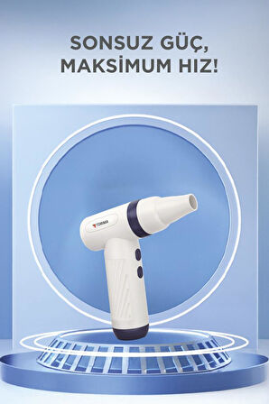 Torima TTB-01 Mavi Yüksek Hızlı Turbo 85 000 pm -1100 mAh - 40 W Hava Üfleme Makinası.