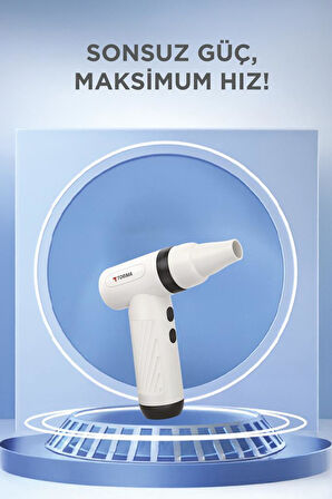 Torima TTB-01 Siyah Yüksek Hızlı Turbo 85 000 pm -1100 mAh - 40 W Hava Üfleme Makinası.