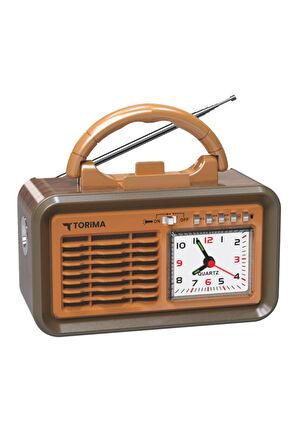 Torima D60 Kahverengi Nostalji Radyo Kablosuz Bluetooth Hoparlör