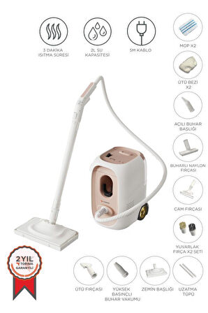 Torima TSC-02 Çok Fonksiyonlu  2000W Buharlı Temizleyici - Buharlı Temizlik Makinesi