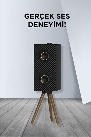 Torima D67 Siyah Kablosuz Hoparlör 24W Çift Sürücü, 3000mAh Batarya, Taşınabilir Ayaklı Speaker