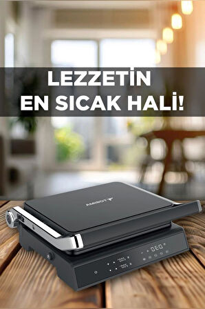 Torima TG-PRO500 Siyah 2000W Dijital Ekranlı Tost & Izgara Makinesi Çıkarılabilir Plaka 