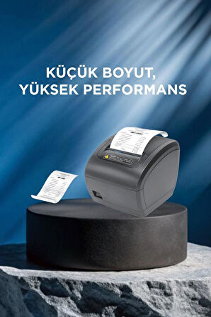 Torima TRP-838X Siyah Termal Adisyon,Fiş,Barkod,Adres,Posta Etiketi,Pazaryerleri İle Uyumlu Yazıcı