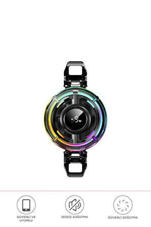 40 Kablolu Cep Telefonu Soğutma Fanı Gamer Oyuncu Radyatör Soğutucu Siyah