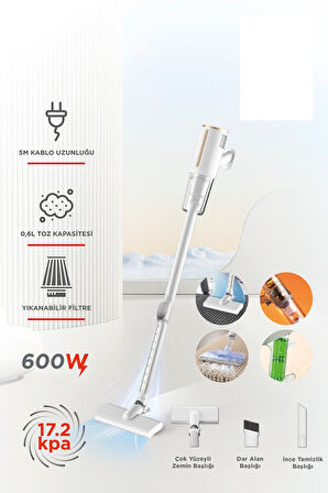 Elektrikli Dikey Süpürge 600W Vakum Süpürge