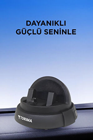 Torima JX-059 Siyah 360 Derece  Dönebilen Numaratörlü Güçlü Araç İçi Telefon Tutucu