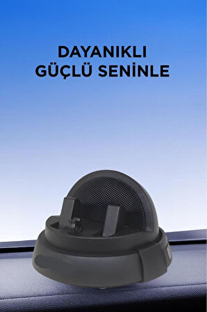 059 360 Derece Dönebilen Numaratörlü Güçlü Araç İçi Telefon Tutucu