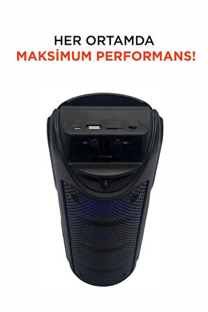 Torima GTS-1550 Siyah RGB Ledli Taşınabilir Bluetooth Hoparlör Parti Speaker