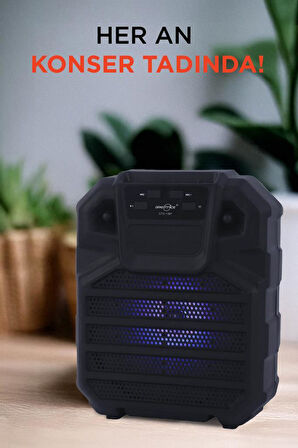 Torima GTS-1397 Siyah 6,5 inc RGB Ledli Taşınabilir Bluetooth Hoparlör Parti Speaker