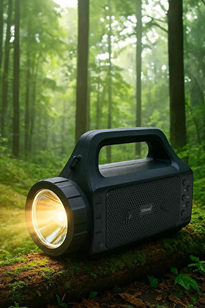 Torima KTS-2031 Dış Mekan 3 inç Güneş Enerjili El Feneri RGB Kablosuz Bluetooth Hoparlör