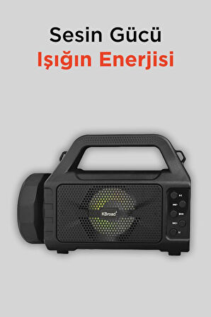 Torima KTS-2031 Dış Mekan 3 inç Güneş Enerjili El Feneri RGB Kablosuz Bluetooth Hoparlör