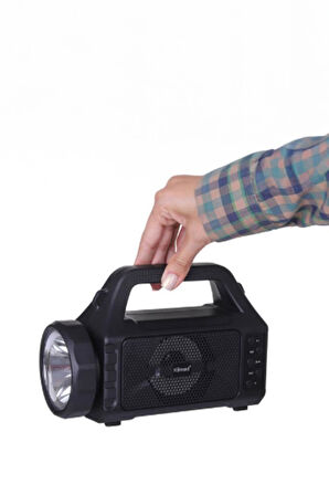 Torima KTS-2031 Dış Mekan 3 inç Güneş Enerjili El Feneri RGB Kablosuz Bluetooth Hoparlör