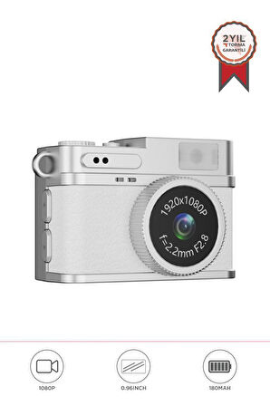 Torima CMR-35 Beyaz Dijital Mini Cep Boy Anahtarlık 1080P Video Fotoğraf Makinesi Kamera