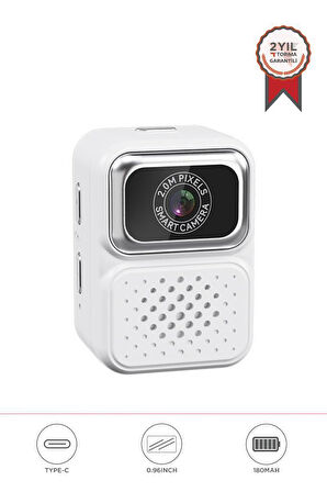 Torima CMR-36 Beyaz Mini Anahtarlık Dijital 480P Video Fotoğraf Makinesi Kamera