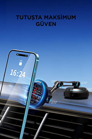 Torima JX-060 Siyah Sarsılmaz Manyetik 360 Derece Ayarlanabilir Araç İçi Telefon Tutucu