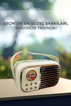 Torima BTS-1956 Bej Bluetooth 10W Bass Ses RGB Işık Efektli TWS USB TF Kart Mikrofonlu Hoparlör