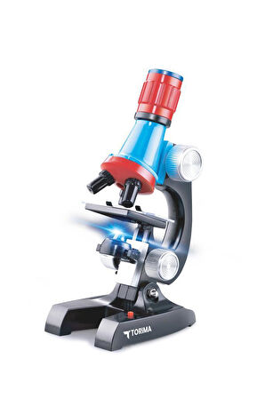 Torima TSM-01 Siyah LED Işıklı  Bilim Mikroskobu Seti 6-12 Yaş Çocuklar İçin