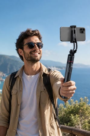 Tripod Çok Amaçlı Mıknatıslı Kumandalı 1.75 Cm Selfie Çubuğu TT02 Siyah